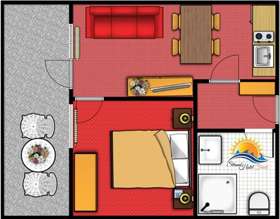 One-Bedroom Apartment Balcony Lake View